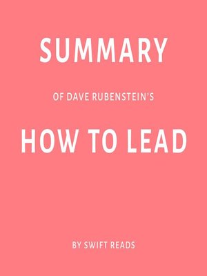 cover image of Summary of Dave Rubenstein's How to Lead